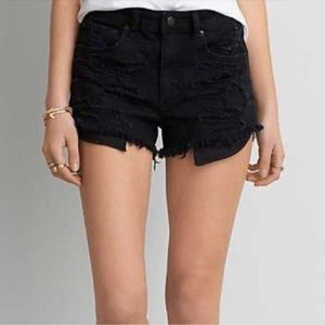 American eagle black  high rise shorts